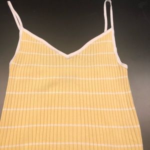 Kendall and Kylie Yellow White Camisole
